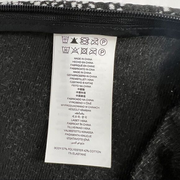 MICHAEL Michael Kors Skirt A-Line Black White Faux Leather Hem Side Zipper XS - Picture 9 of 11